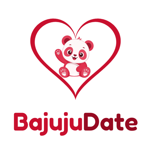 Logo BajujuDate: il panda dentro un cuore rosso